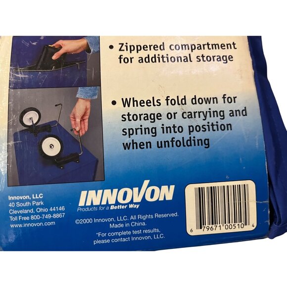 Vintage Innovon StayzCold Insulated Cool Cart NEW Old Stock Blue/ Black - Picture 10 of 11